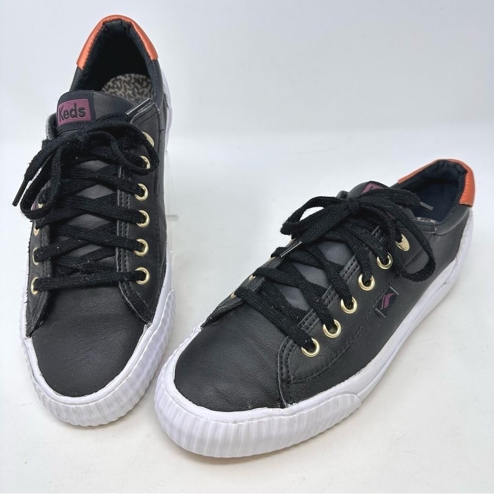 Keds Demi TRX Leather Sneakers‎ Black Size 7.5